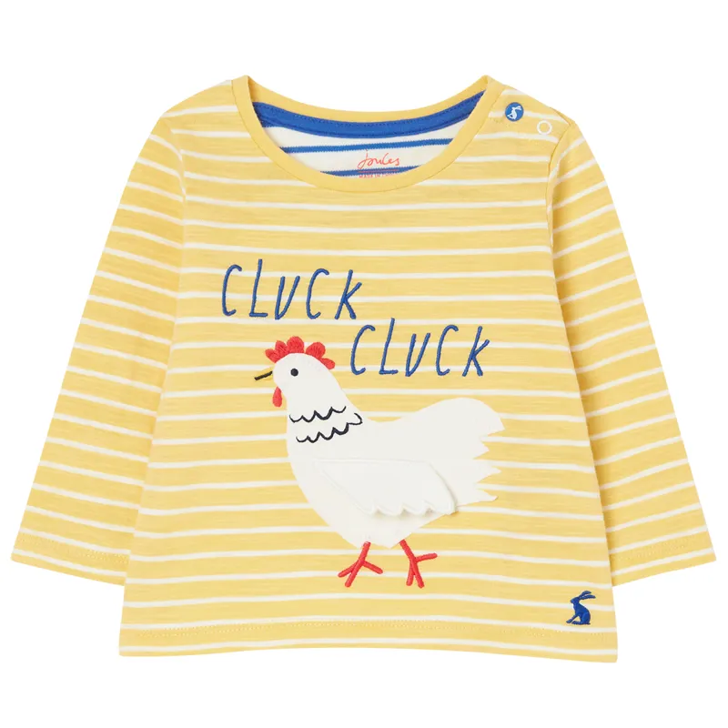 Joules Baby Tate Artwork T-Shirt - Yellow Chick